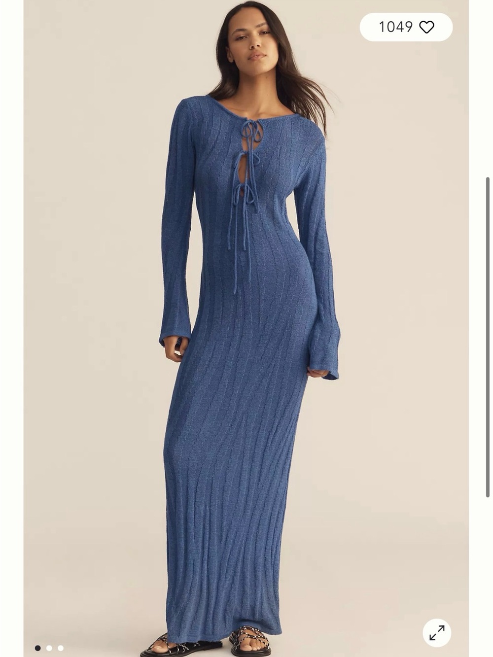 Anthropologie - Sunday in Brooklyn cutout long sleeve midi sweater dress